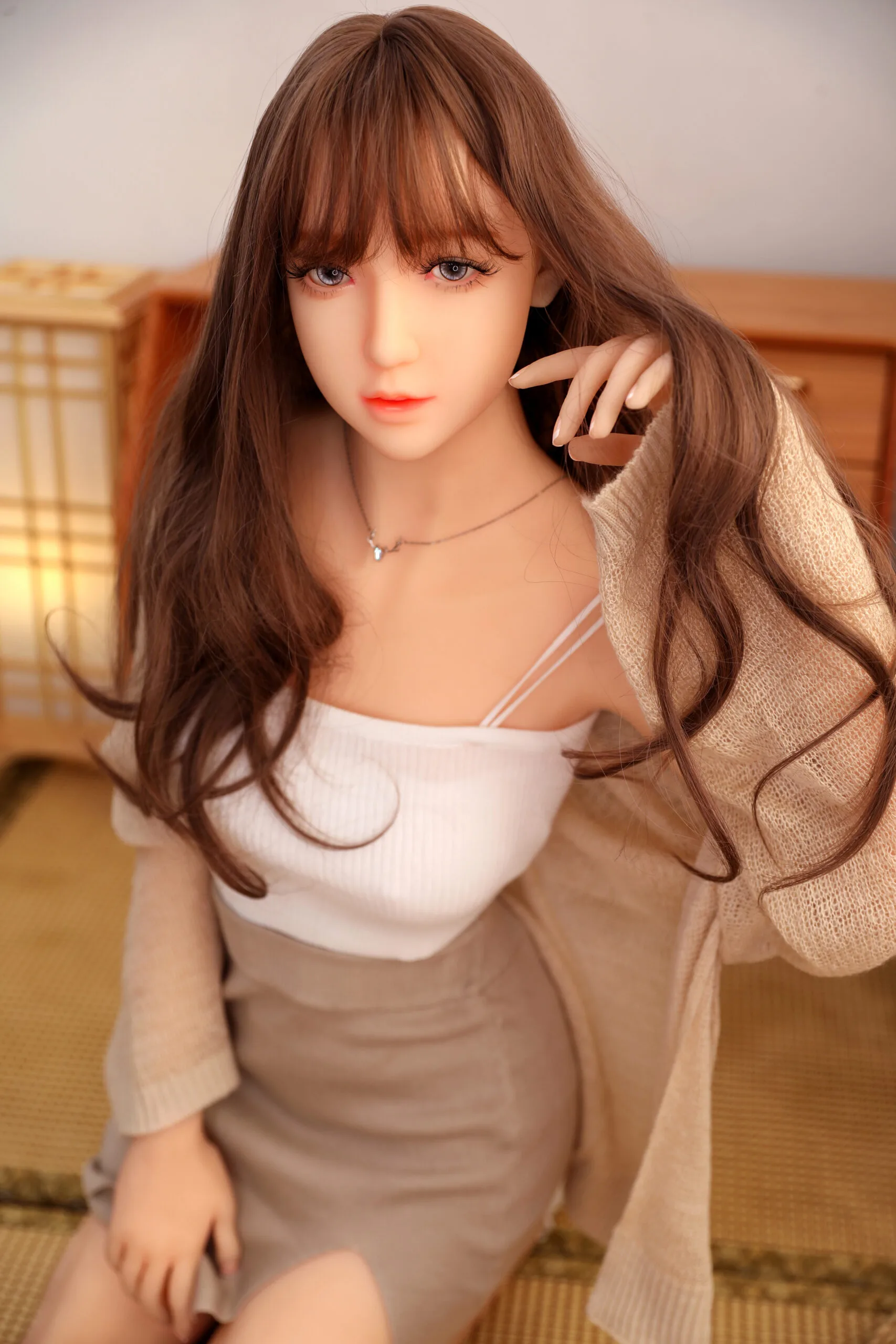 Sayuri – #158152Realistic Asian Face Sex Doll – Life-Size TPE Full-Body Male Masturbator with Oral, Vagina & Breasts, Waterproof Design. product image showing body appearance and material texture