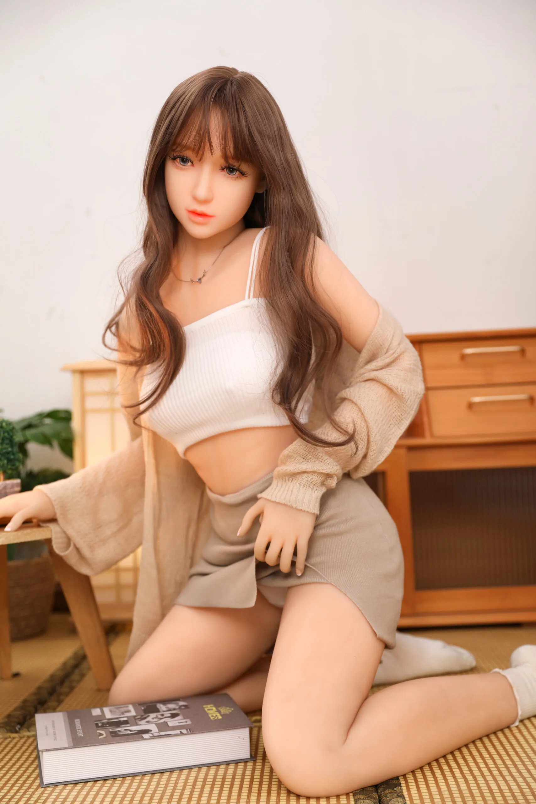 Sayuri – #158152Realistic Asian Face Sex Doll – Life-Size TPE Full-Body Male Masturbator with Oral, Vagina & Breasts, Waterproof Design. product image showing body appearance and material texture