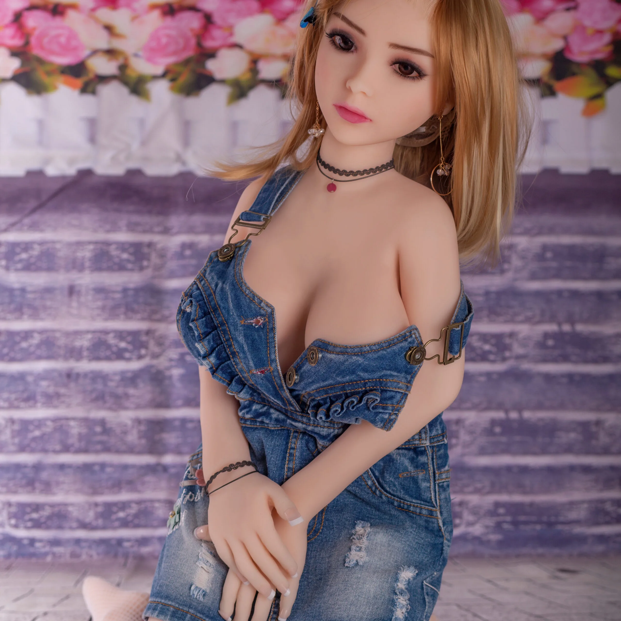 9#Realistic Mini Doll – TPE Life-Size Love Doll with Vagina & Anal, Waterproof, Ideal for Stella. product image showing body appearance and material texture
