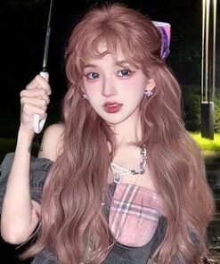 Premium Long Synthetic Wig for Dolls – Variety of Styles, Ideal for Customizing Your Doll’s Look product image showing body appearance and material texture