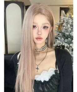 Premium Long Synthetic Wig for Dolls – Variety of Styles, Ideal for Customizing Your Doll’s Look product image showing body appearance and material texture