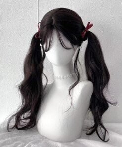 Customizable Long Black Synthetic Wig Dolls Versatile - view 8