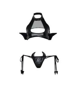 Sexy Devil Costume Lingerie Wings Horns WildNightSexDoll - view 2