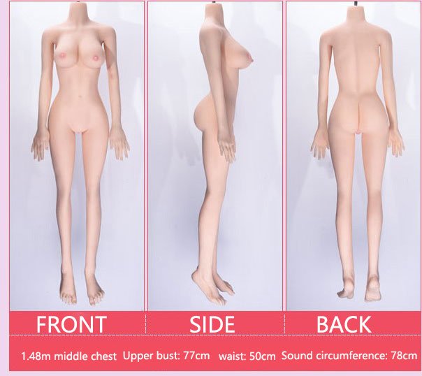 Customize Japanese 158cm 622inches Medium Breast Skinny Doll 体型图 31