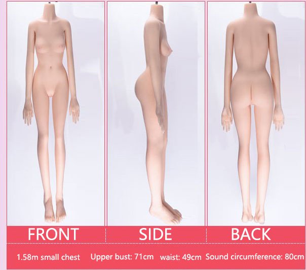 Customize Japanese 158cm 622inches Medium Breast Skinny Doll 体型图 41