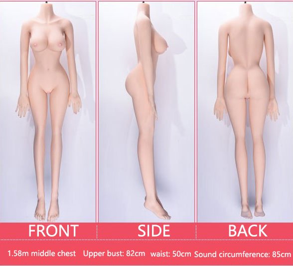 Customize Japanese 158cm 622inches Medium Breast Skinny Doll 体型图 43