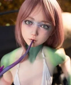 Ruoxi - Lifelike Full Silicone Lizard Girl Doll with Tail product image showing body appearance and material texture