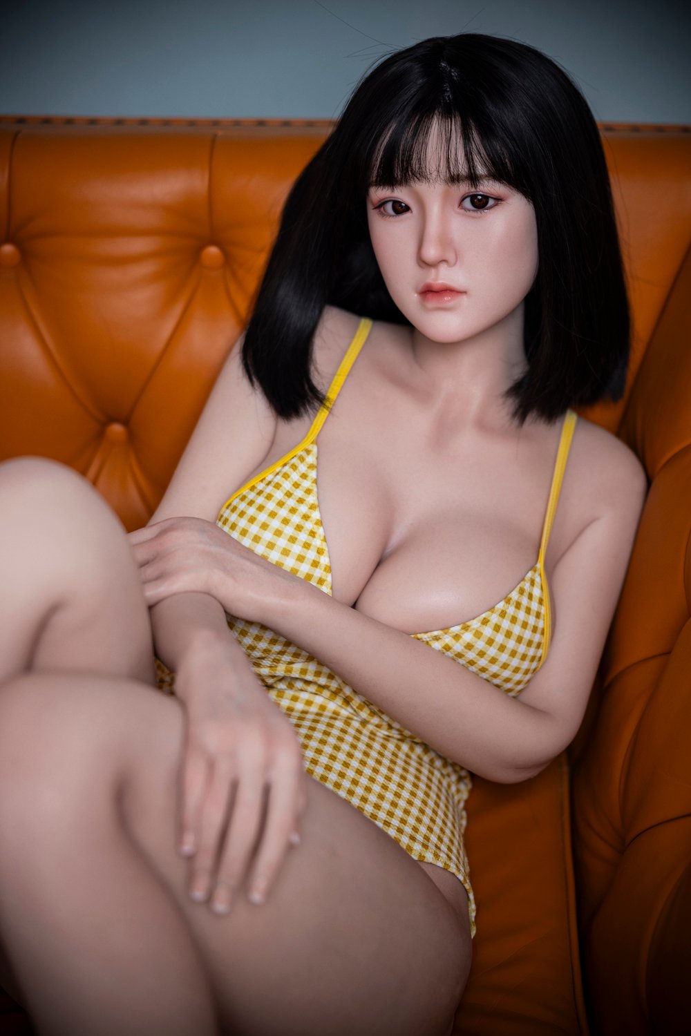 1 2 sexdollwildnightcomYour Perfect Companion Awaits JX-170D-C36S 170D Akira choppy bangs Head Full Silicone White Dcup oral Galaxy doll product image showing body appearance and material texture