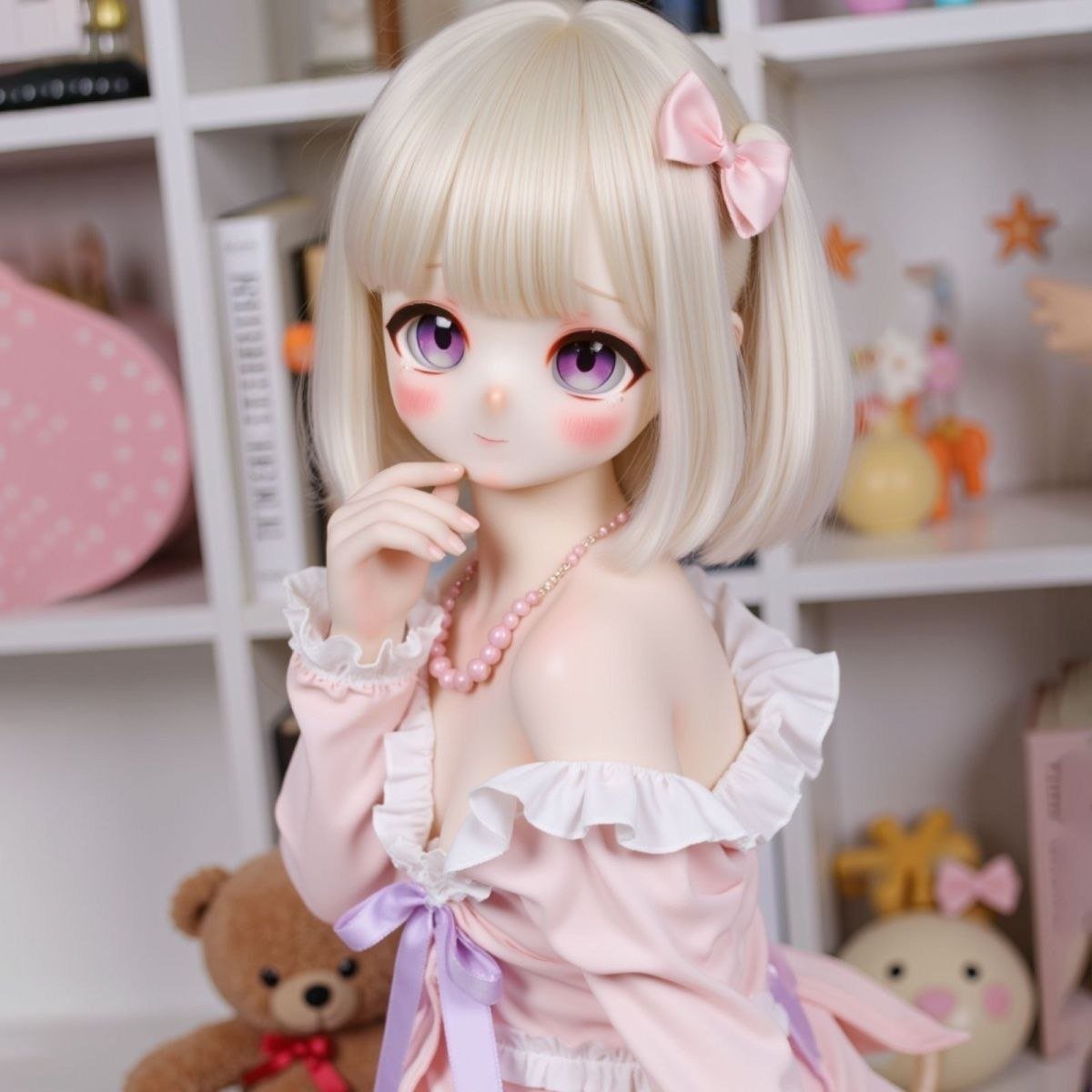 Kira 85cm Anime Poseable Figure TPE main view Kira - 68cm Mini Anime Poseable Figure, TPE Body PVC Head product image showing body appearance and material texture
