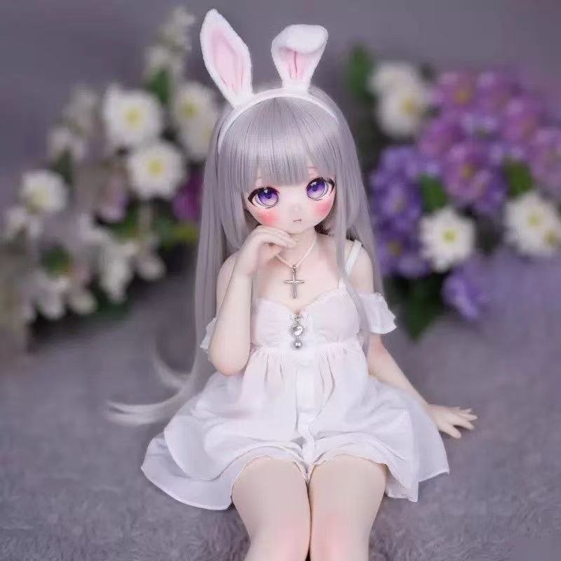 Luna 85cm Anime Poseable Figure TPE view 3 Luna 68cm Mini Anime Poseable Figure Tpe Luna 85cm Anime Poseable Figure Tpe View 3 Dd019 Dd019 luna anime doll face close up purple eyes