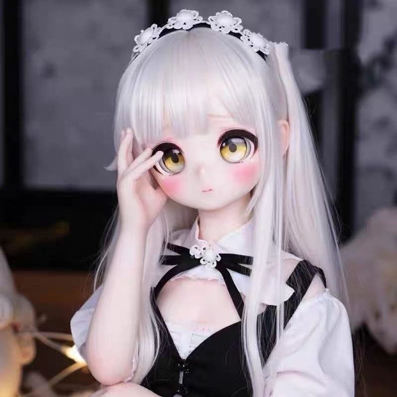 Luna 85cm Anime Style TPE Figure view 4 Luna 68cm Anime Style Tpe Figure Luna 85cm Anime Style Tpe Figure View 4 Dd024 Dd024 luna anime doll pose white wig maid costume