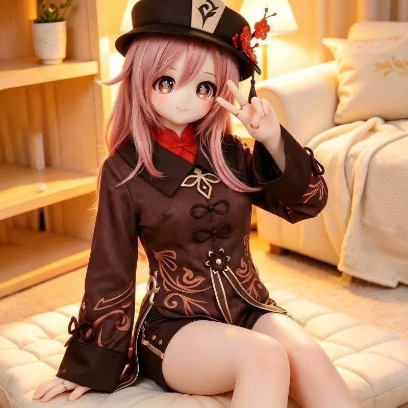 Yuki 85cm Anime Poseable Figure TPE view 6 Yuki 85cm Anime Poseable Figure Tpe Yuki 85cm Anime Poseable Figure Tpe View 6 Dd029 Dd029 hu tao inspired doll sitting peace sign