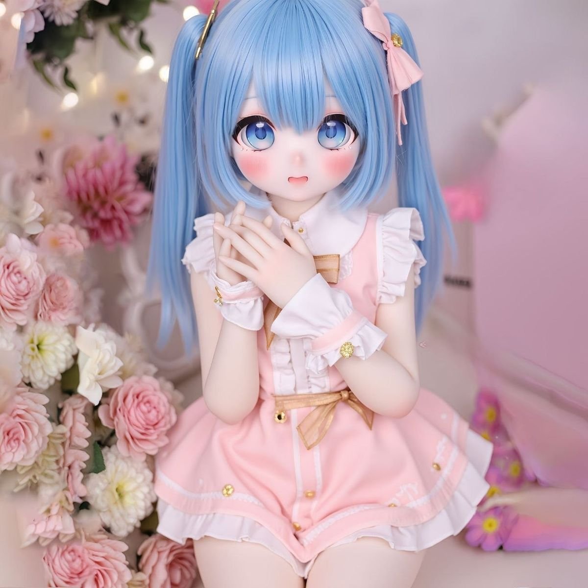 Miku 85cm Anime Style TPE Figure main view Miku - 68cm Anime Style Full-Body TPE Figure with Articulated Skeleton with Articulated Skeleton, TPE Body PVC Head, SKU: DD030 product image showing body appearance and material texture