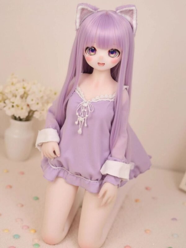 Luna 85cm Anime Style Poseable Figure TPE main view Luna 68cm Anime Style Poseable Figure Tpe Luna 85cm Anime Style Poseable Figure Tpe Main View Dd043 Dd043 luna kneeling pose purple outfit