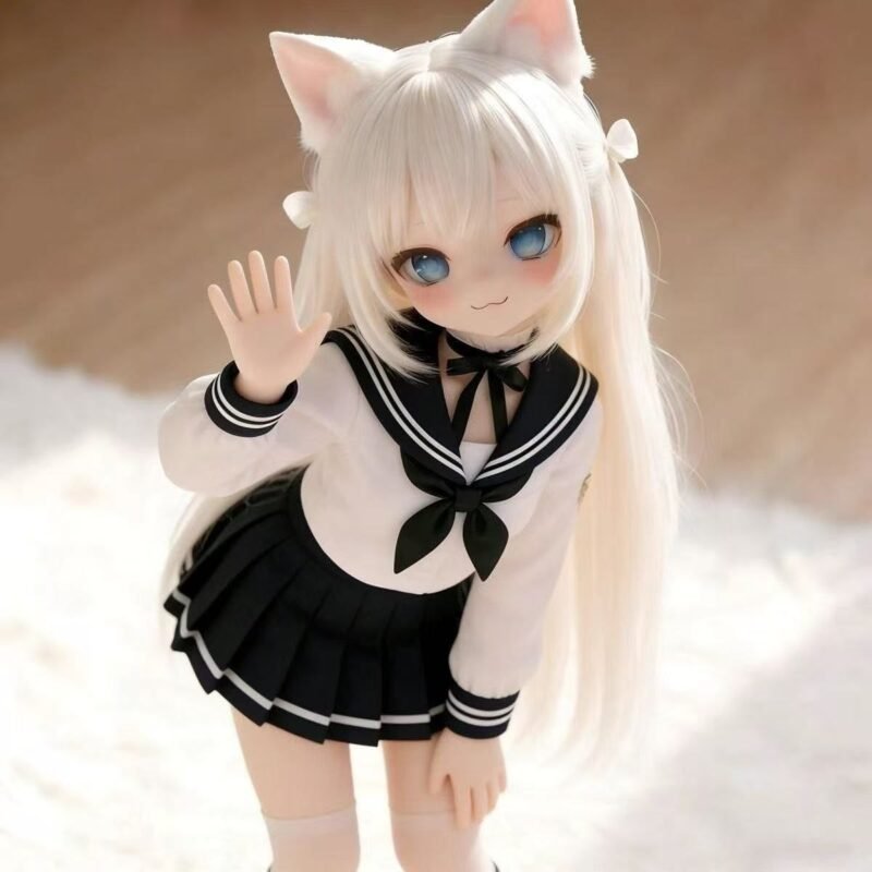 Luna 68cm Anime Neko Girl Tpe Figure Luna 85cm Anime Neko Girl Tpe Figure Main View Dd048 Dd048 luna full body front wave