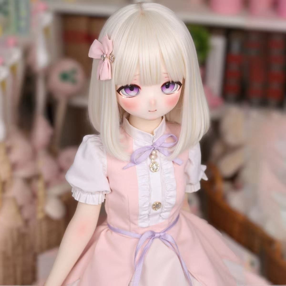 Mio 85cm Anime TPE Figure view 2 Mio 68cm Mini Anime Tpe Figure Mio 85cm Anime Tpe Figure View 2 Dd053 Dd053 mio upper body pink dress detail
