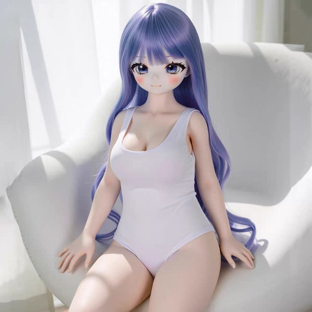 Luna 85cm Anime TPE Figure main view Luna - 68cm Anime Full-Body TPE Figure with Articulated Skeleton with Articulated Skeleton, TPE Body PVC Head, SKU: DD054 product image showing body appearance and material texture