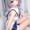 DD066 Seraphina 85cm TPE anime doll closeup of her delicate face silvergrey hair and sailorinspired outfit Seraphina - 85cm Anime Full-Body TPE Figure with Articulated Skeleton, TPE Body PVC Head, SKU: DD066-85 product image showing body appearance and material texture