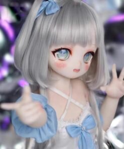 Home Sexdollwildnight comyour Perfect Companion Awaits Dd083 Luna 85cm Tpe Anime Doll Close up of Her Face Showcasing Large Blue Eyes and Delicate Features Dd083 Dd083 luna face close up expressive eyes