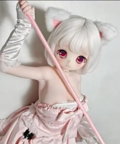 Home Sexdollwildnight comyour Perfect Companion Awaits Dd085 Kohana 85cm Anime Tpe Doll in Dynamic Pose Holding Pink Wand Showcasing Articulated Skeleton Flexibility Dd085 Dd085 kohana dynamic pose holding pink wand