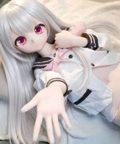 Dd104 Seraphina Anime Tpe Full Body Doll with Articulated Skeleton 85cm Dd104 Seraphina 68cm Tpe Anime Doll in a School Uniform Lying Down with Hand Extended Dd104 Dd104 seraphina lying pose school uniform