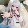 DD104 Seraphina 68cm TPE anime doll in a school uniform, sitting and reaching out.