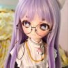 DD108 Luna 68cm TPE anime doll, detailed facial view highlighting her expressive anime eyes and delicate makeup.