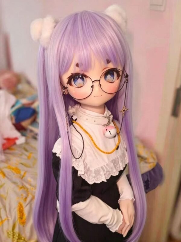 DD108 Luna 68cm TPE anime doll full body front view showcasing her charming outfit and lavender hair with cat ears Dd108 Hana Anime Full body Tpe Figure with Articulated Skeleton 68cm Dd108 Luna 68cm Tpe Anime Doll Full Body Front View Showcasing Her Charming Outfit and Lavender Hair with Cat Ears Dd108 Dd108 luna full body front view anime style