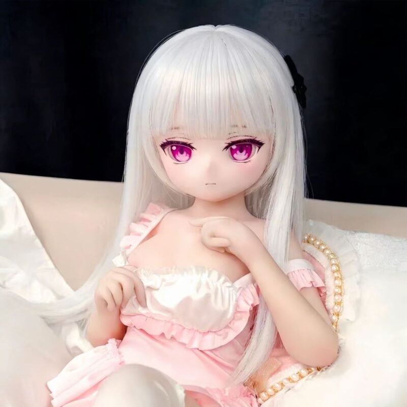 DD109 Seraphina 68cm TPE anime doll seated pose in a pink outfit showcasing her delicate features and long silver hair Dd109 Emiri Tpe Anime Doll with Articulated Skeleton 68cm Dd109 Seraphina 68cm Tpe Anime Doll Seated Pose in a Pink Outfit Showcasing Her Delicate Features and Long Silver Hair Dd109 Dd109 seraphina full body seated pose pink outfit