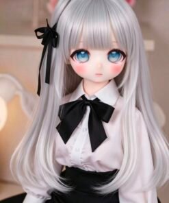 Home Sexdollwildnight comyour Perfect Companion Awaits Dd110 Luna 68cm Tpe Doll Head and Shoulders View Wearing a White Blouse with a Black Bow Tie Dd110 Dd110 luna head shot white blouse black bow