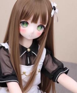 Home Sexdollwildnight comyour Perfect Companion Awaits Dd112 Miyuki 68cm Tpe Anime Doll Close up View of Her Face and Maid Outfit with Green Eyes and Brown Hair Dd112 Dd112 miyuki anime doll close up maid outfit