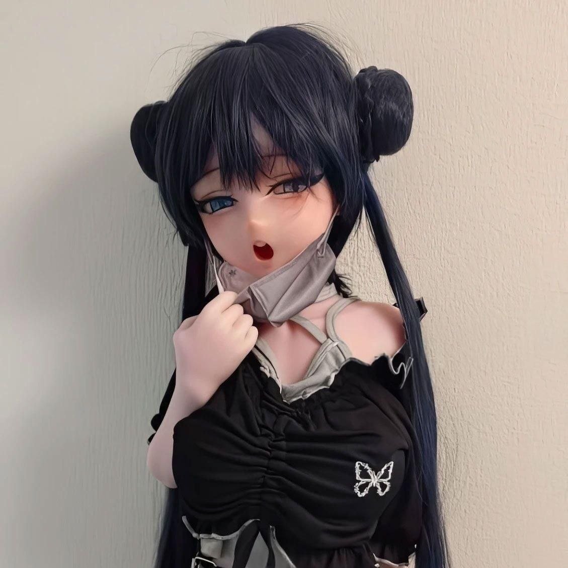 DD114 Yumi 168cm TPE body silicone head realistic doll face with mask being lowered revealing features Dd114 Yumi Tpe Body + Silicone Head Realistic Doll 85cm Dd114 Yumi 168cm Tpe Body Silicone Head Realistic Doll Face with Mask Being Lowered Revealing Features Dd114 Dd114 yumi face mask reveal