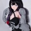 DD117 117cm unknown realistic doll, face close up view