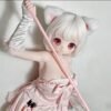 DD122 122cm unknown realistic doll, face close up view